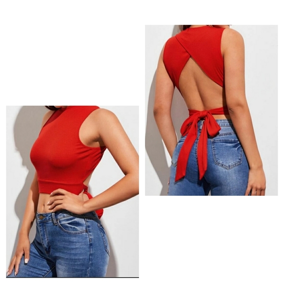 SHEIN Tops - Open Back Top